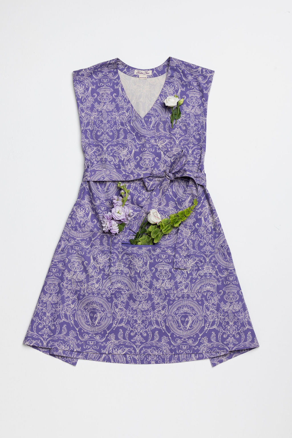 Purple Medusa Print Apron - Classic Grace Full Coverage | Timeless