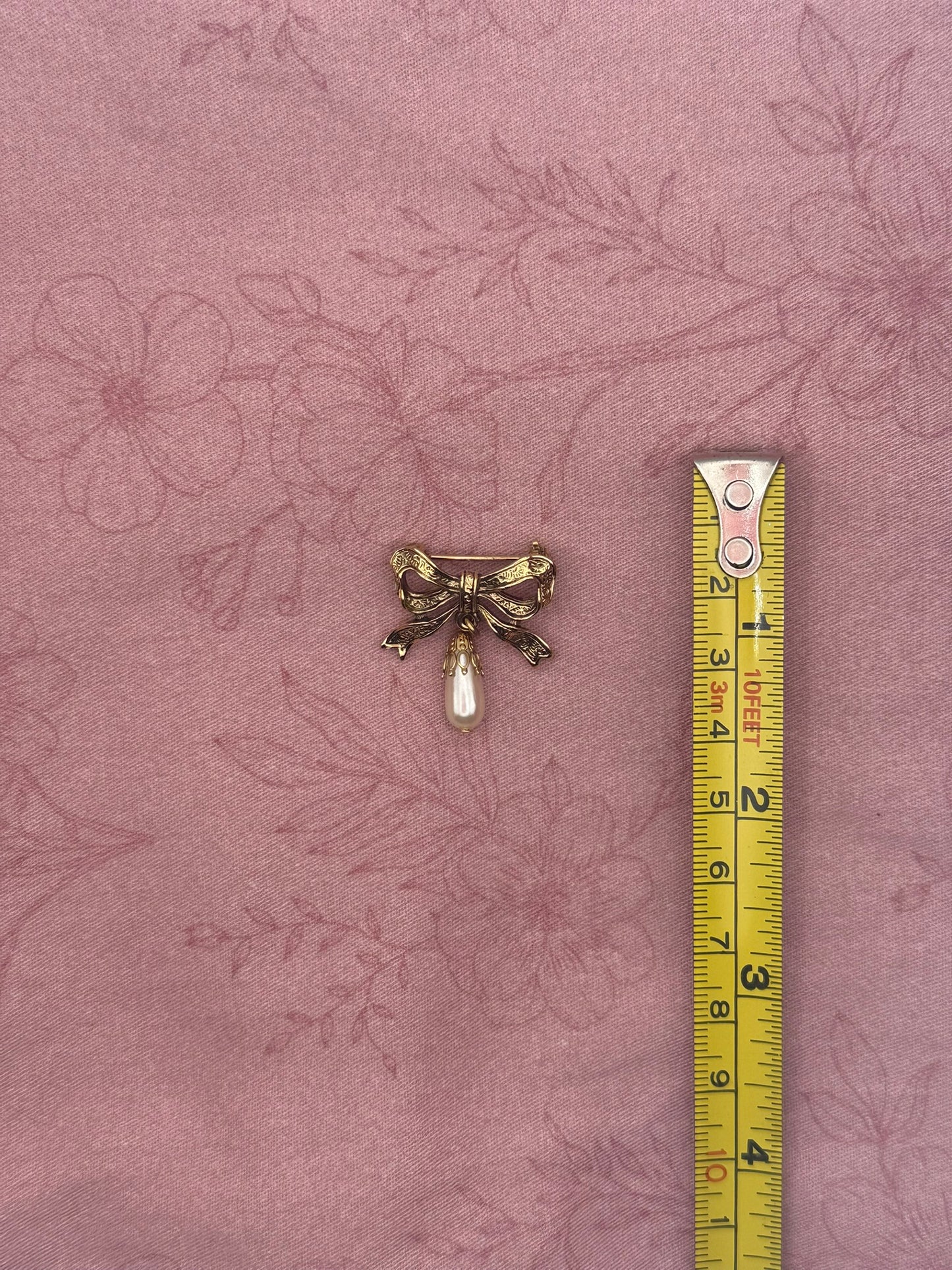 Pearl Bow Brooch