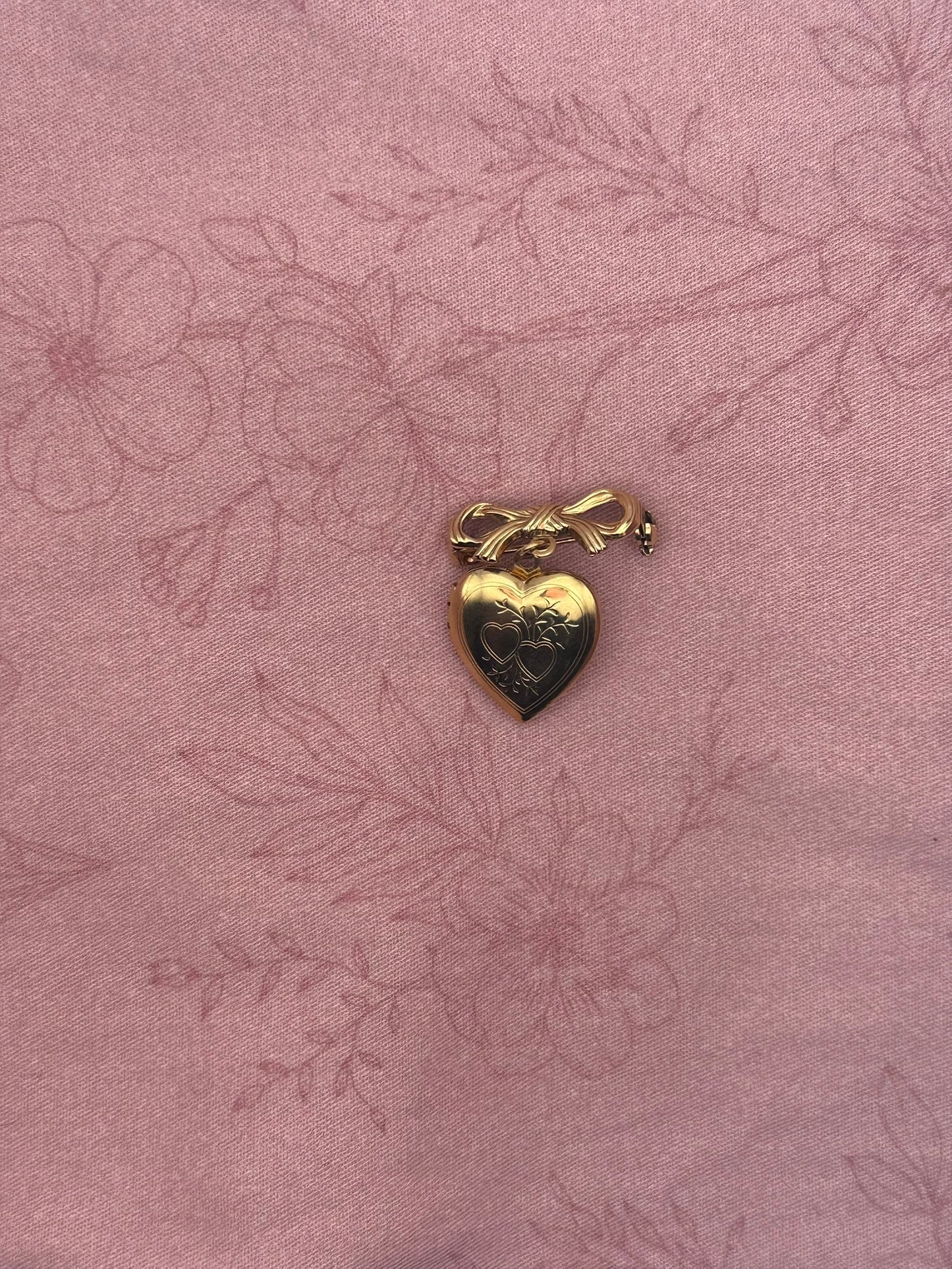 Keepsake Heart Locket Brooch