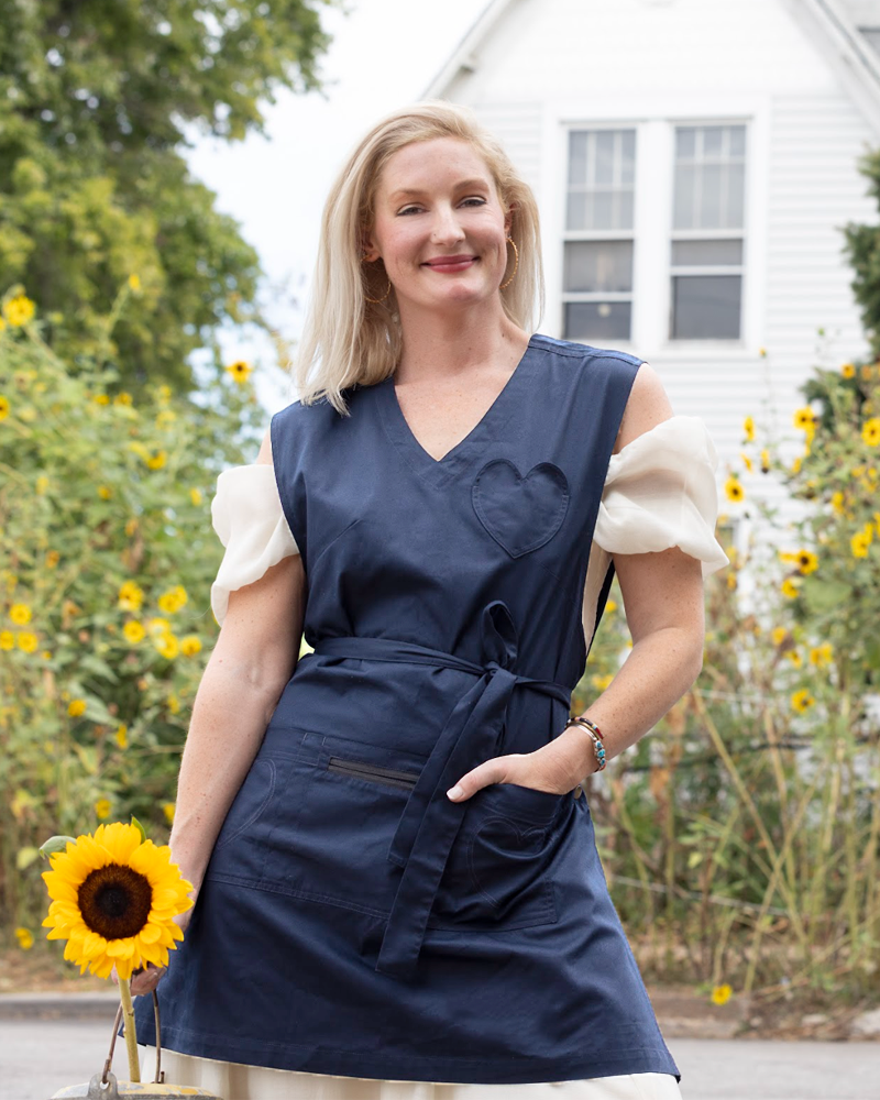 apron dress blue Classic Grace Apron