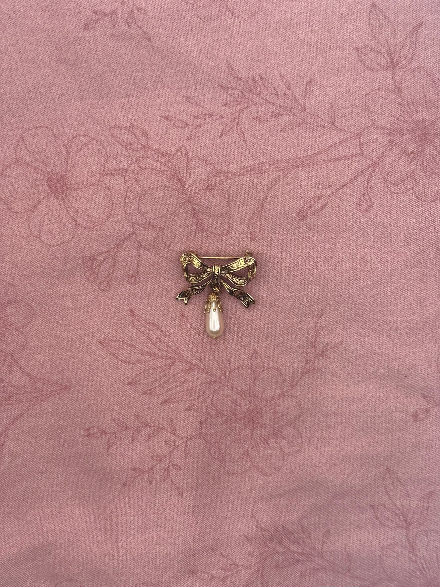 Pearl Bow Brooch