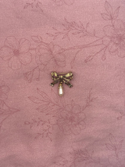 Pearl Bow Brooch