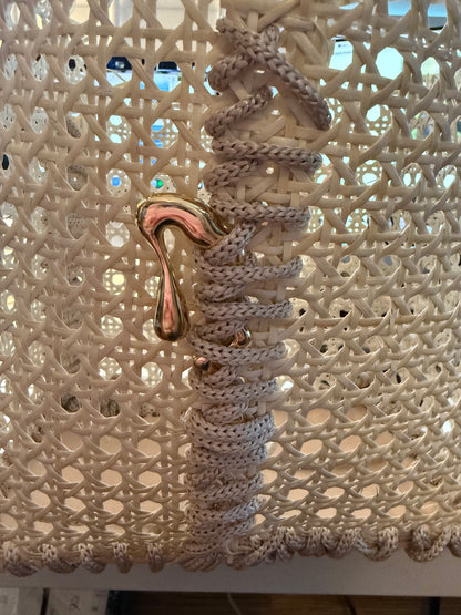 Handmade Macramé Cane Webbing Bag | The Cami Claudel