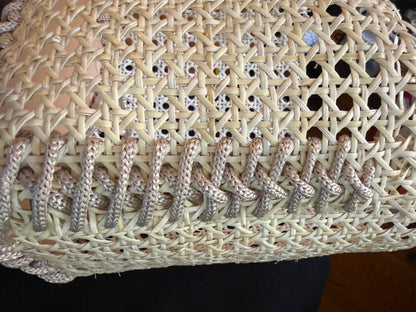 Handmade Macramé Cane Webbing Bag | The Cami Claudel