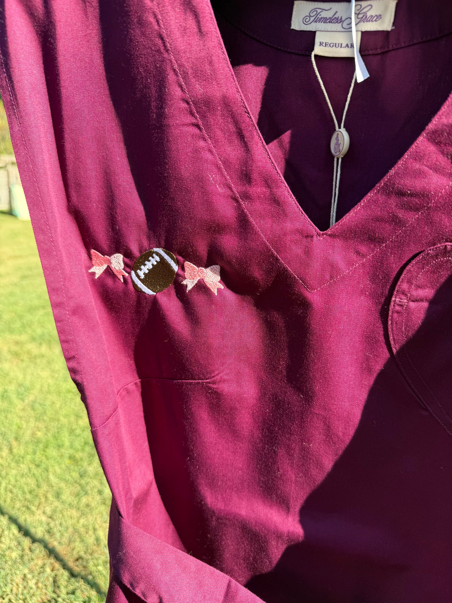 Classic Grace Apron in Plum Caspia