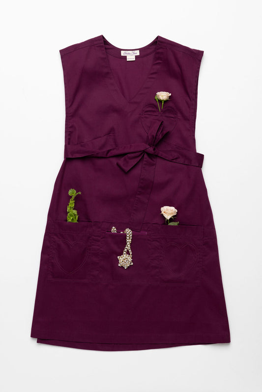 Classic Grace Apron in Plum Caspia